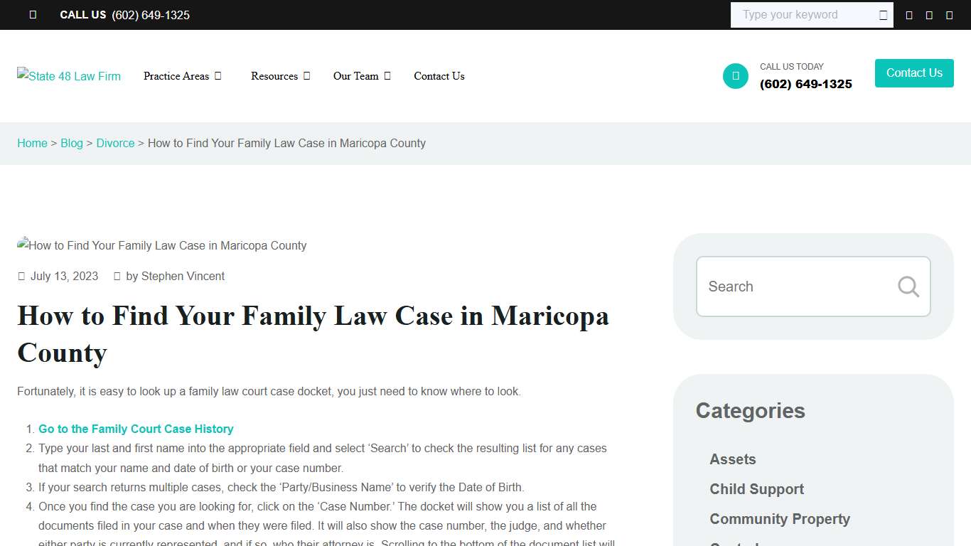 How to Find Your Family Law Case in Maricopa County - State 48 Law Firm
